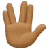 🖖🏾 vulcan salute: medium-dark skin tone display on Facebook